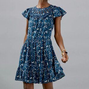Anthropologie Othilia Dessa Ruffled Mini Dress 2X